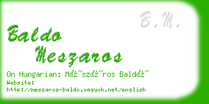 baldo meszaros business card